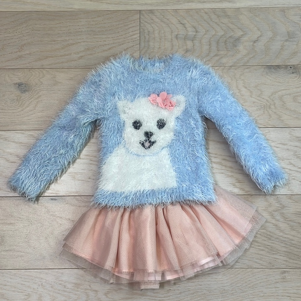 Girls sweater skirt set